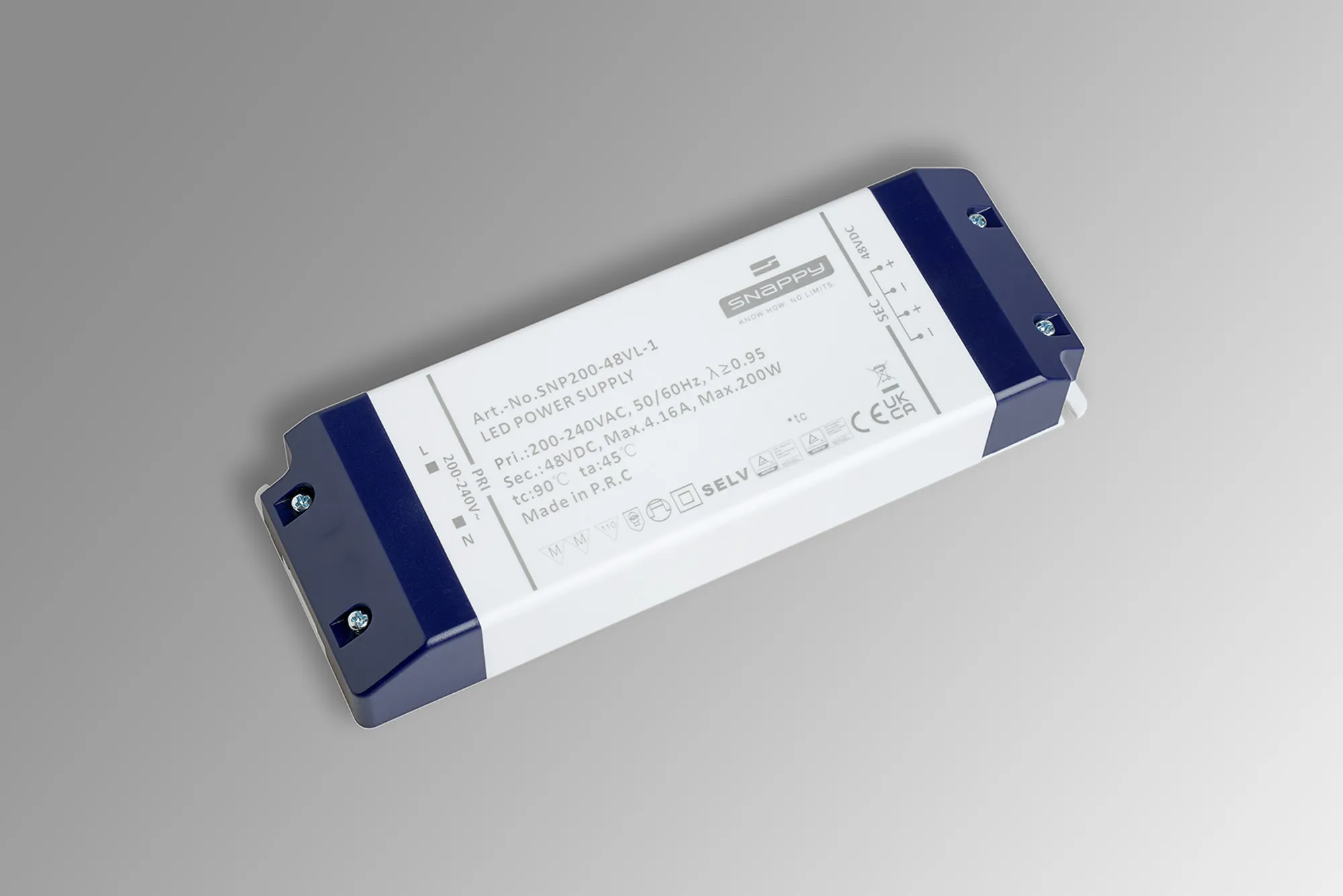 IP20 48V Non-DIM Drivers Snappy Fixed output Driver